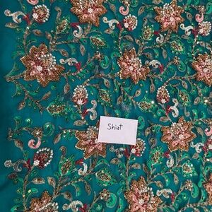 Pakistani/Indian dress Embroidered Floral Fabric